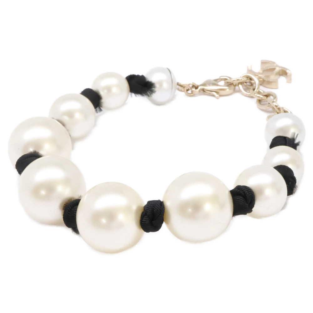 CHANEL A16K Pearl x Coco Mark Bracelet - White Women's